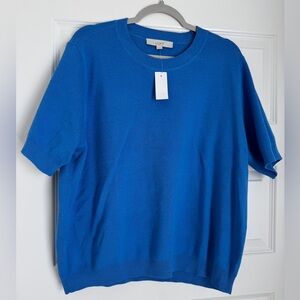 NWT LOFT short sleeve sweater shirt Sz XXL